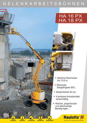 Gumikerekes töretőgémes munkaállványok Haulotte HA 16 PX