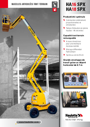 Gumikerekes töretőgémes munkaállványok Haulotte HA 16 SPX