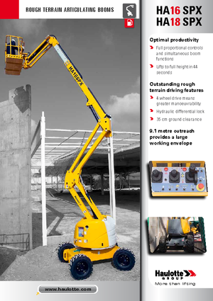 Gumikerekes töretőgémes munkaállványok Haulotte HA 16 SPX