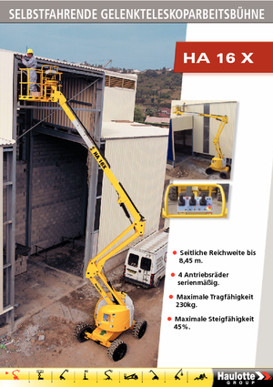 Gumikerekes töretőgémes munkaállványok Haulotte HA 16 X
