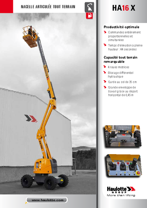 Gumikerekes töretőgémes munkaállványok Haulotte HA 16 X