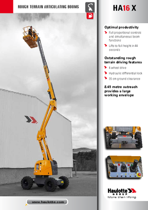 Gumikerekes töretőgémes munkaállványok Haulotte HA 16 X