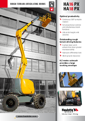 Gumikerekes töretőgémes munkaállványok Haulotte HA 16 PX