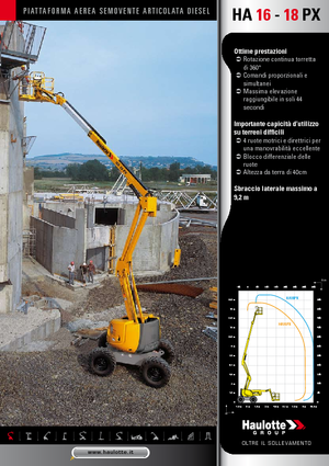 Gumikerekes töretőgémes munkaállványok Haulotte HA 16 PX