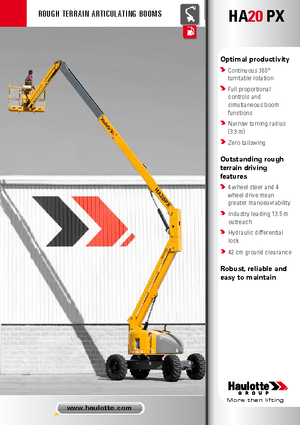 Gumikerekes töretőgémes munkaállványok Haulotte HA 20 PX