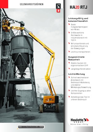 Gumikerekes töretőgémes munkaállványok Haulotte HA20 RTJ