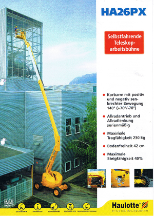 Gumikerekes töretőgémes munkaállványok Haulotte HA 26 PX