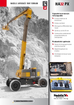 Gumikerekes töretőgémes munkaállványok Haulotte HA 32 PX