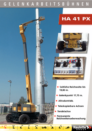Gumikerekes töretőgémes munkaállványok Haulotte HA 41 PX