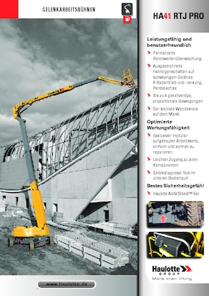 Gumikerekes töretőgémes munkaállványok Haulotte HA41 RTJ PRO