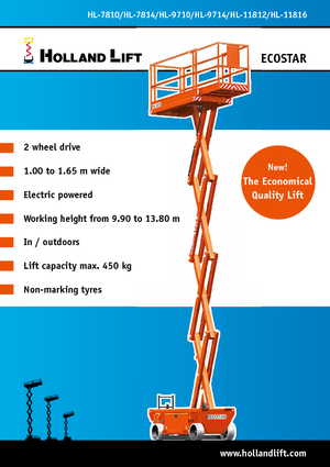Gumikerekes ollós személyemelők Holland-Lift HL 7810