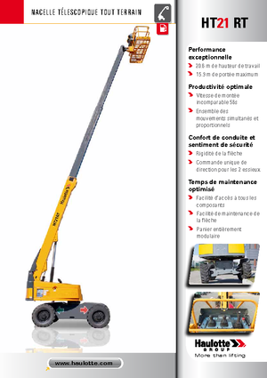 Gumikerekes töretőgémes munkaállványok Haulotte HT21 RT PRO