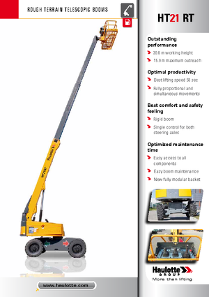 Gumikerekes töretőgémes munkaállványok Haulotte HT21 RT PRO