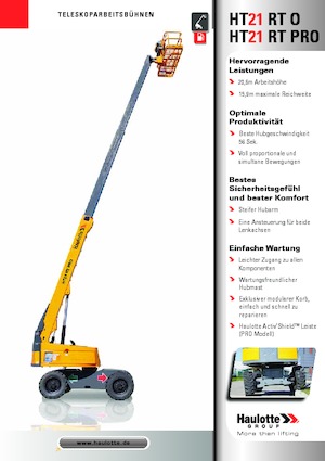 Gumikerekes töretőgémes munkaállványok Haulotte HT21 RT PRO
