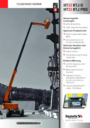 Gumikerekes töretőgémes munkaállványok Haulotte HT23 RTJ PRO