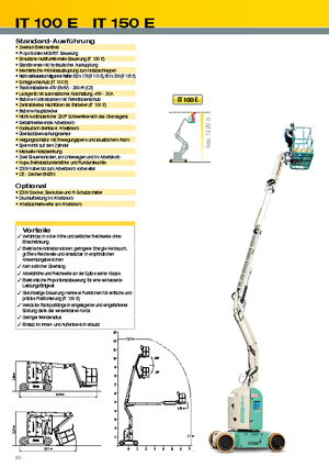 Gumikerekes töretőgémes munkaállványok Imer IT 100 E
