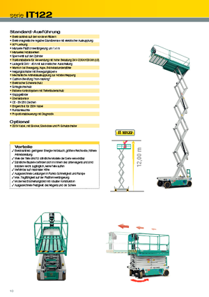 Gumikerekes ollós személyemelők Iteco IT 12122