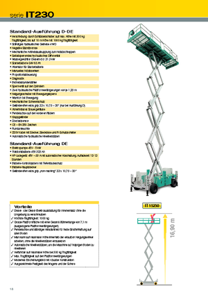 Gumikerekes ollós személyemelők Iteco IT 15230 DE