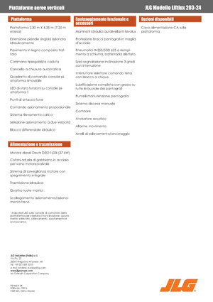 Gumikerekes ollós személyemelők JLG Liftlux 203-24