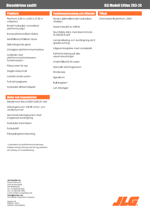 Gumikerekes ollós személyemelők JLG Liftlux 203-24