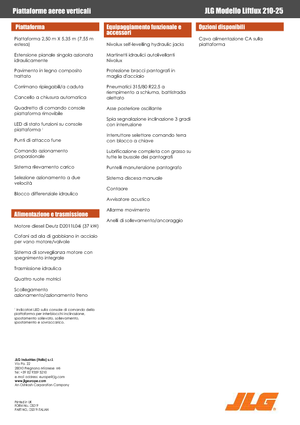 Gumikerekes ollós személyemelők JLG Liftlux 210-25