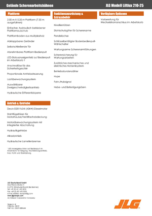 Gumikerekes ollós személyemelők JLG Liftlux 210-25