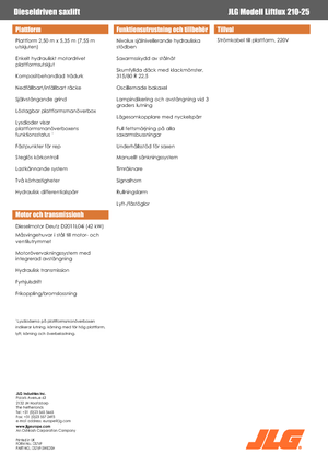 Gumikerekes ollós személyemelők JLG Liftlux 210-25