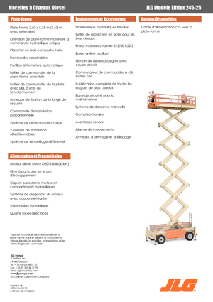 Gumikerekes ollós személyemelők JLG Liftlux 245-25