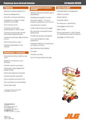 Gumikerekes ollós személyemelők JLG M3369LE
