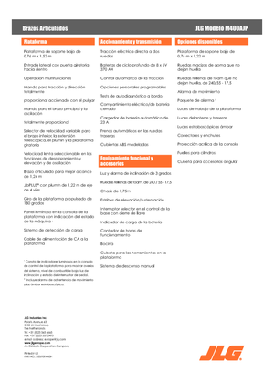 Gumikerekes töretőgémes munkaállványok JLG M400AJP