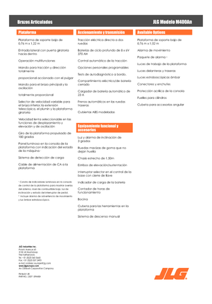 Gumikerekes töretőgémes munkaállványok JLG M400AN