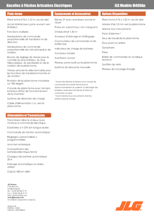 Gumikerekes töretőgémes munkaállványok JLG M400AN