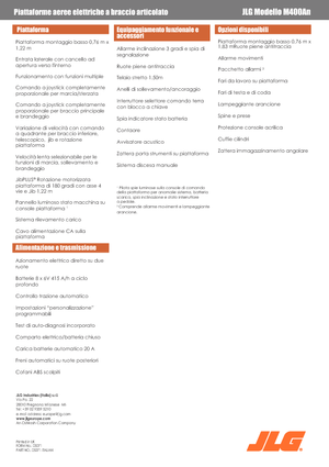 Gumikerekes töretőgémes munkaállványok JLG M400AN