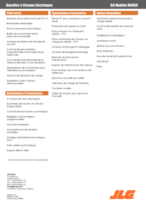 Gumikerekes ollós személyemelők JLG M4069LE