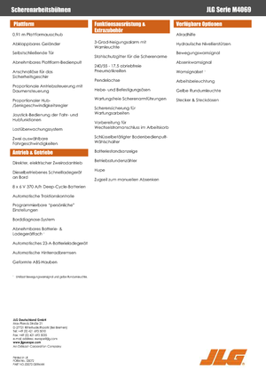 Gumikerekes ollós személyemelők JLG M4069LE