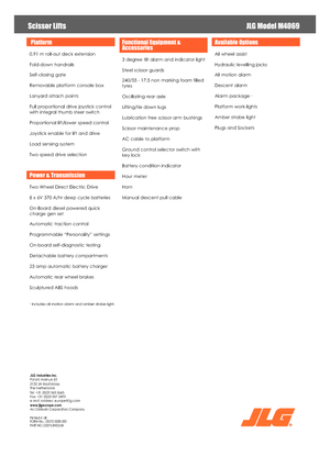 Gumikerekes ollós személyemelők JLG M4069LE