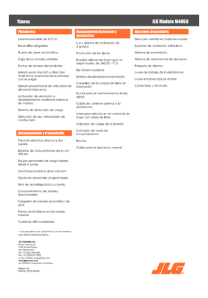 Gumikerekes ollós személyemelők JLG M4069LE