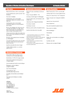 Gumikerekes töretőgémes munkaállványok JLG M450AJ