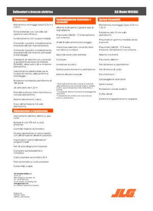 Gumikerekes töretőgémes munkaállványok JLG M450AJ