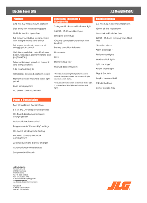 Gumikerekes töretőgémes munkaállványok JLG M450AJ