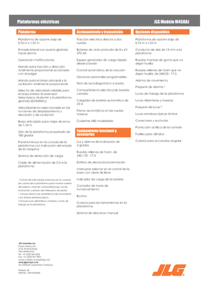 Gumikerekes töretőgémes munkaállványok JLG M450AJ