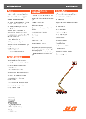 Gumikerekes töretőgémes munkaállványok JLG M600JA