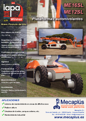Gumikerekes töretőgémes munkaállványok Mecaplús ME 16 SL (4x4)