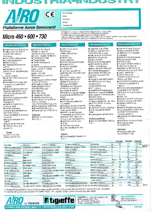 Gumikerekes ollós személyemelők AIRO Micra 600