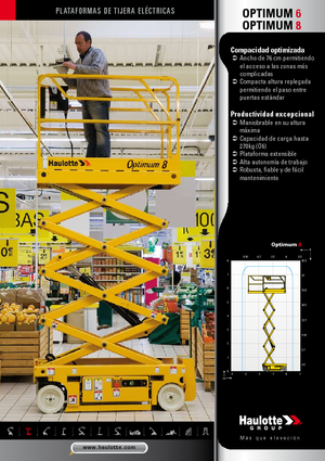 Gumikerekes ollós személyemelők Haulotte Optimum 8