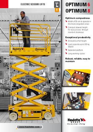 Gumikerekes ollós személyemelők Haulotte Optimum 8