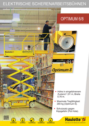 Gumikerekes ollós személyemelők Haulotte Optimum 8