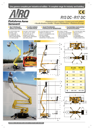 Lánctalpas töretőgémes munkaállványok AIRO R 13 DC