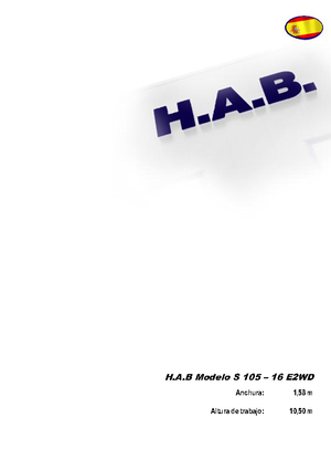 Gumikerekes ollós személyemelők HAB S 105-16 E 2WD