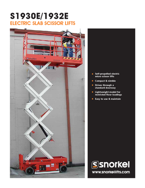 Gumikerekes ollós személyemelők Snorkel S1930E